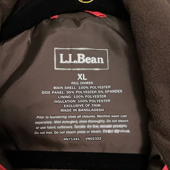 006.NEW L.L.Bean Thinsulate Quilted & Fleece Women's Vest-Chocolate Brown, Sz XL - Picture 3 of 6